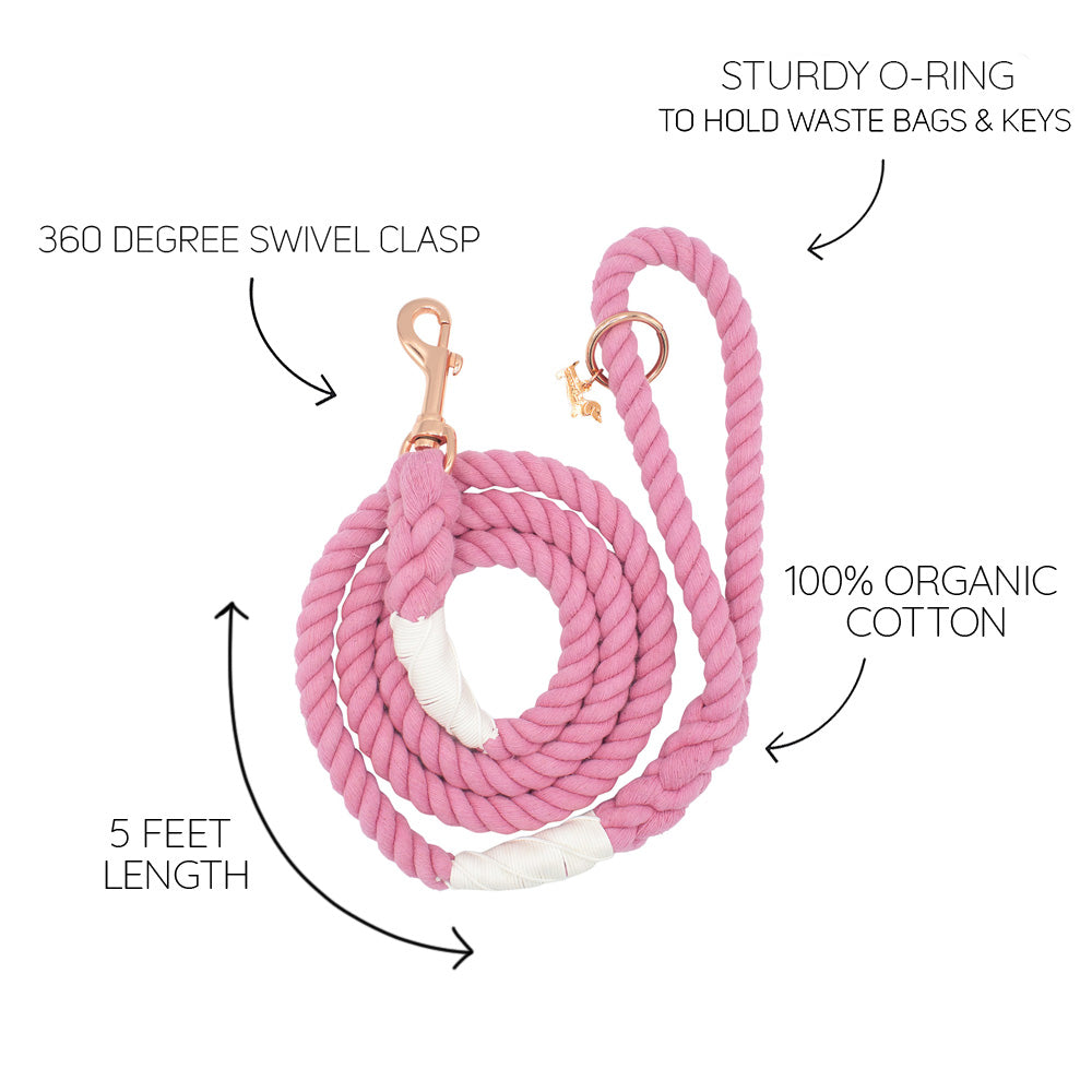 Dog Rope Leash - Cotton Candy