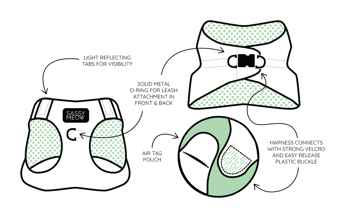 Cat Step-In Harness - Hello Kitty® Red Classic