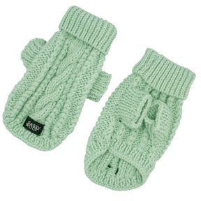 Dog Cable Knit Sweater - Mint