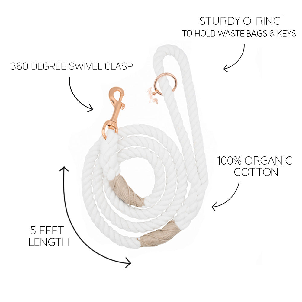 Dog Rope Leash - Dove