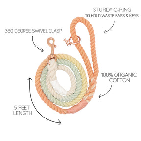 Dog Rope Leash - Honeydew