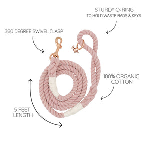 Dog Rope Leash - Rose All Day